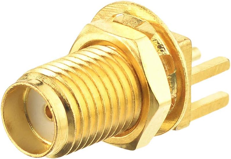 Eightwood SMA Plug SMA Female Straight Bulkhead Solder .062 Inch End Launch for Wireless WLAN WiFi Antenna 10 Pieces Multi-Way