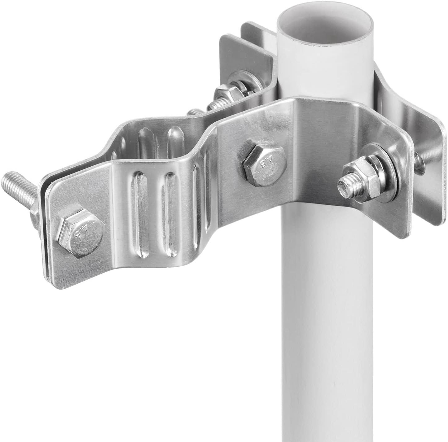 Eightwood T-shaped Double Hole Antenna Mount, Antenna Stand, Stainless Steel, Extra Heavy Duty Antenna Mounting Bracket Set for Outdoor Wireless WiFi Antenna Access Point