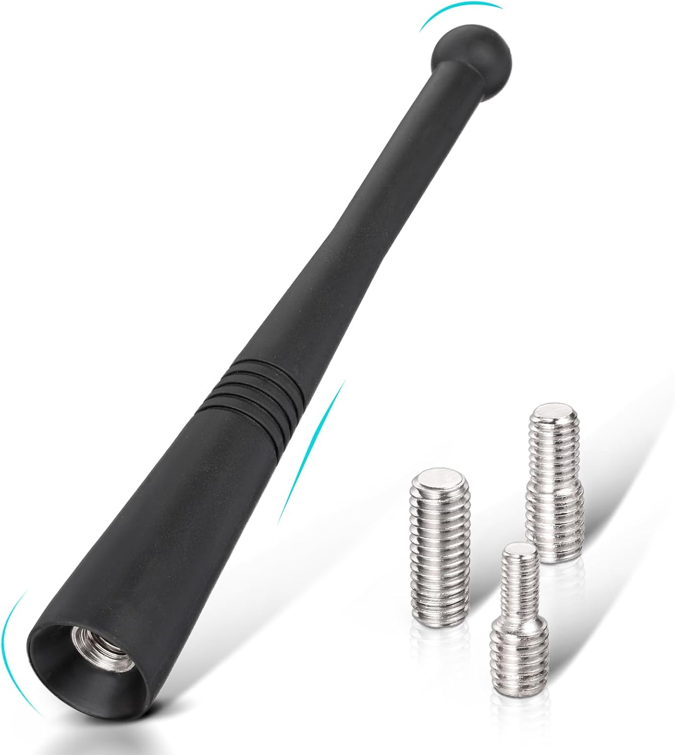 Eightwood Autoantenne Auto Dachantenne Kurz Autoradio Antenne 11cm Universal Car Roof Antenna mit M6 M5 M4 Screws FM/AM Reception