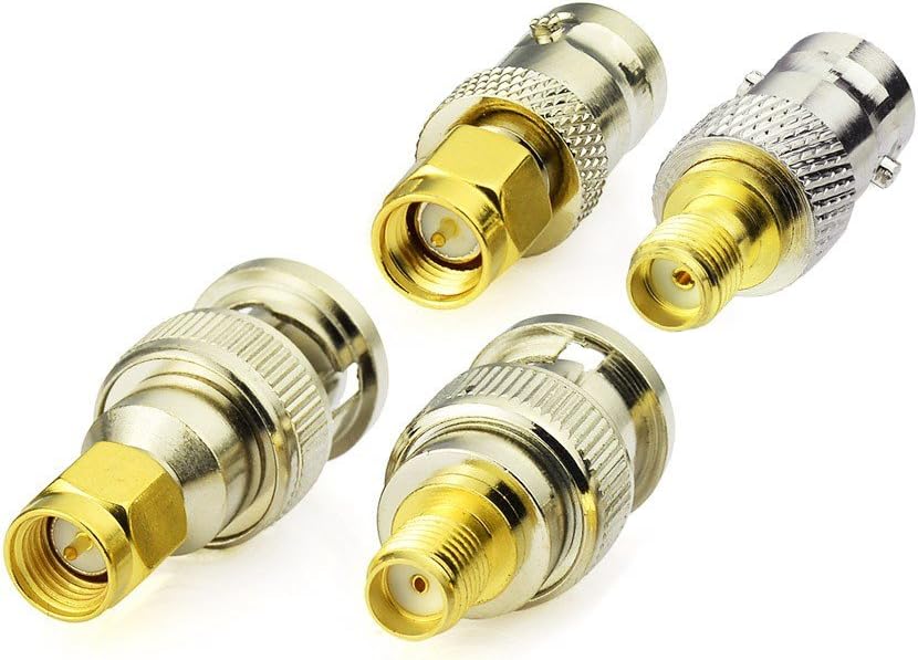 Eightwood Antenna Adapter Kit SMA to BNC 4 Type for Handheld Ham Radio PC LAN USB Raspberry Pi TYT Icom WiFi Antenna Multi-Way