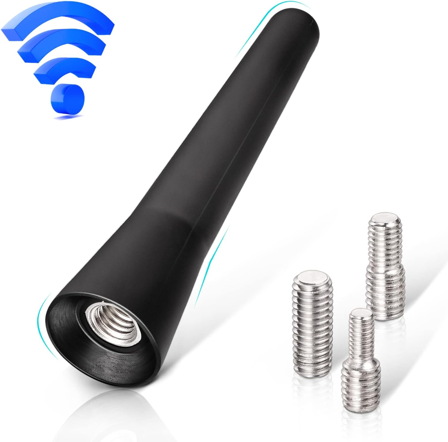 Eightwood Autoantenne Auto Dachantenne 6,5cm Mini Autoradio Antenne kurz mit starker FM/AM/DAB Empfangsfunktion