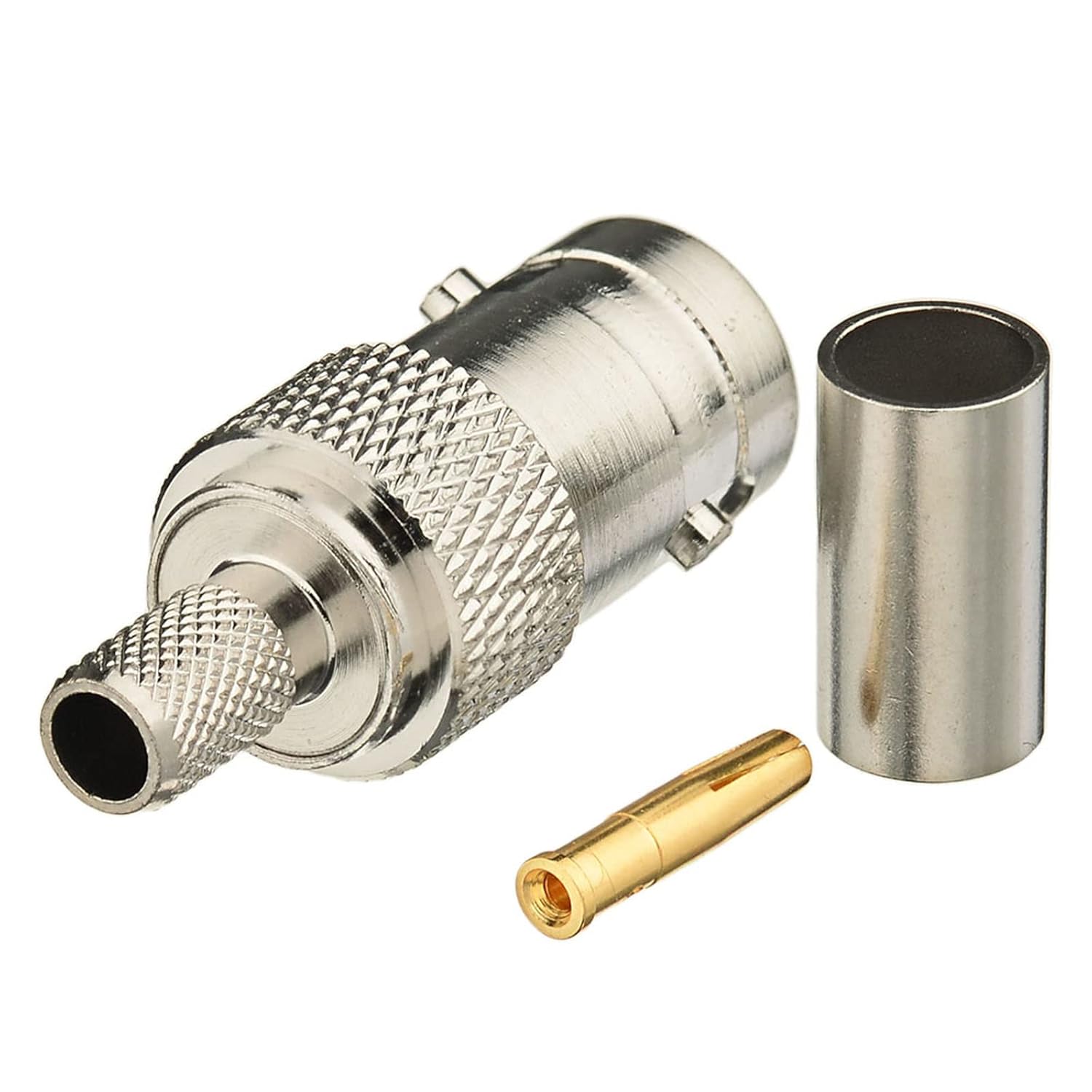 Eightwood 10pcs BNC Female Crimp RF Connector 50 ohm for RG58 RG142 LMR195 Cable