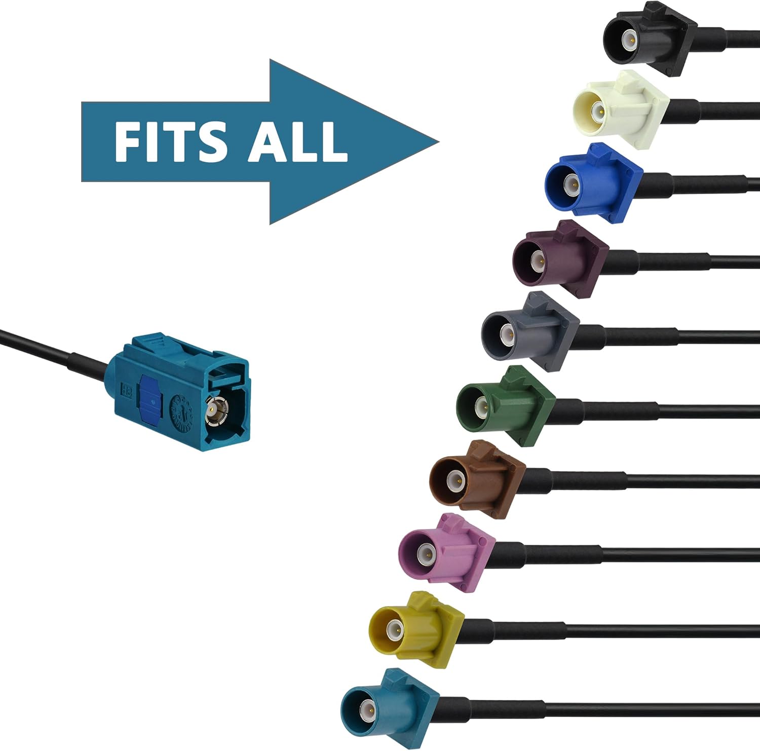 Eightwood Autoradio Antenne Kabel Fakra Z Stecker auf Motorola DIN Stecker Fakra Z Buchse auf Motorola DIN Buchse Kabel Adapter Universal Fahrzeug Konverter Connect Auto Audio Head Unit Radio Antenne