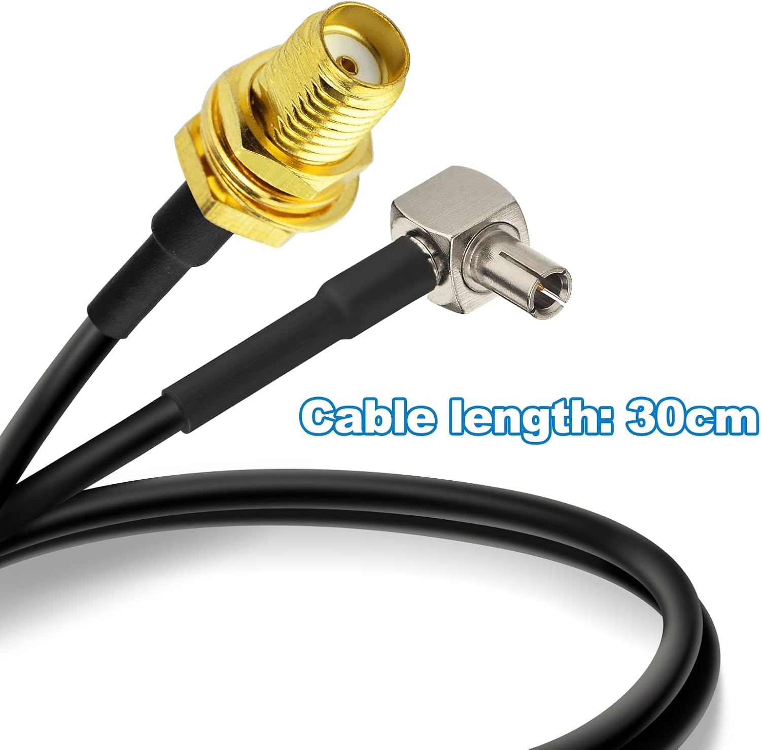 Eightwood 4G LTE Antenne Adapter SMA Adapter auf TS9 Rechter Winkel Stecker Pigtail Kabel RG174 30cm 2 Stücke für Netgear AC785 Hsdpa Huawei 2G 3G 4G LTE Antenne UMTS Mobile Broadband MEHRWEG