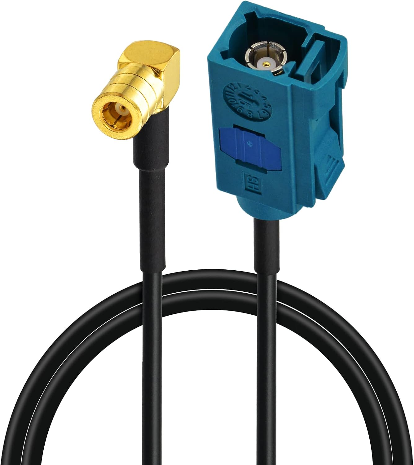 Eightwood DAB Antennenkabel SMB Fakra Kabel Fakra Z Buchse auf SMB Stecker Koaxial RG174 30cm 1 Stück Kompatibel zu DAB Auto antenne AM/FM Blaupunkt Pionier usw