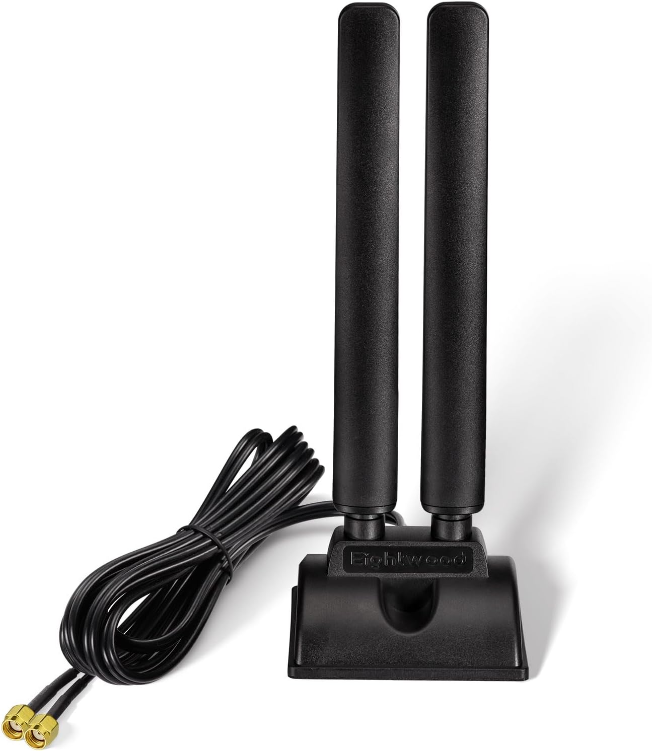 Eightwood WiFi 6E Antenne WLAN Signal Verstärker Tri-Band Magnetic Base mit RP-SMA 200 cm Verlängerungskabel für Wi-Fi Karten PCI Karte PC Bluetooth Mainboard WiFi 6 Router