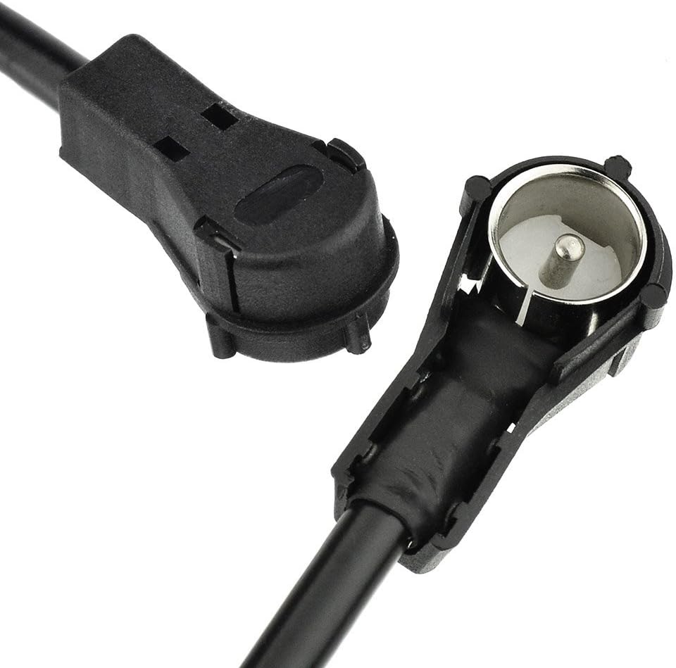 Eightwood DAB Car Radio Antenna Adapter DIN Female to ISO Male Right Angle Antenna Extender Cable RG58 7.8inch 20cm 2pcs for Blaupunkt Car Radio CD/DVD TV Tuner