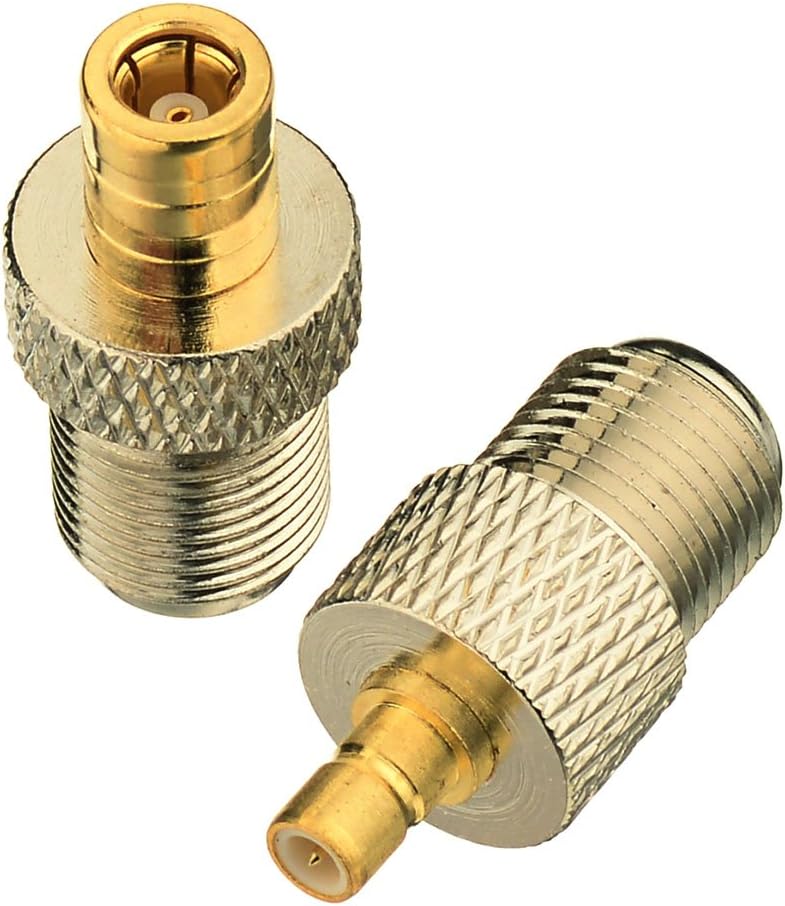Eightwood SMB to F RG6 Coax Antenna Adapter Conversion kit 2pcs Compatible with Satellite Sirius XM Radio