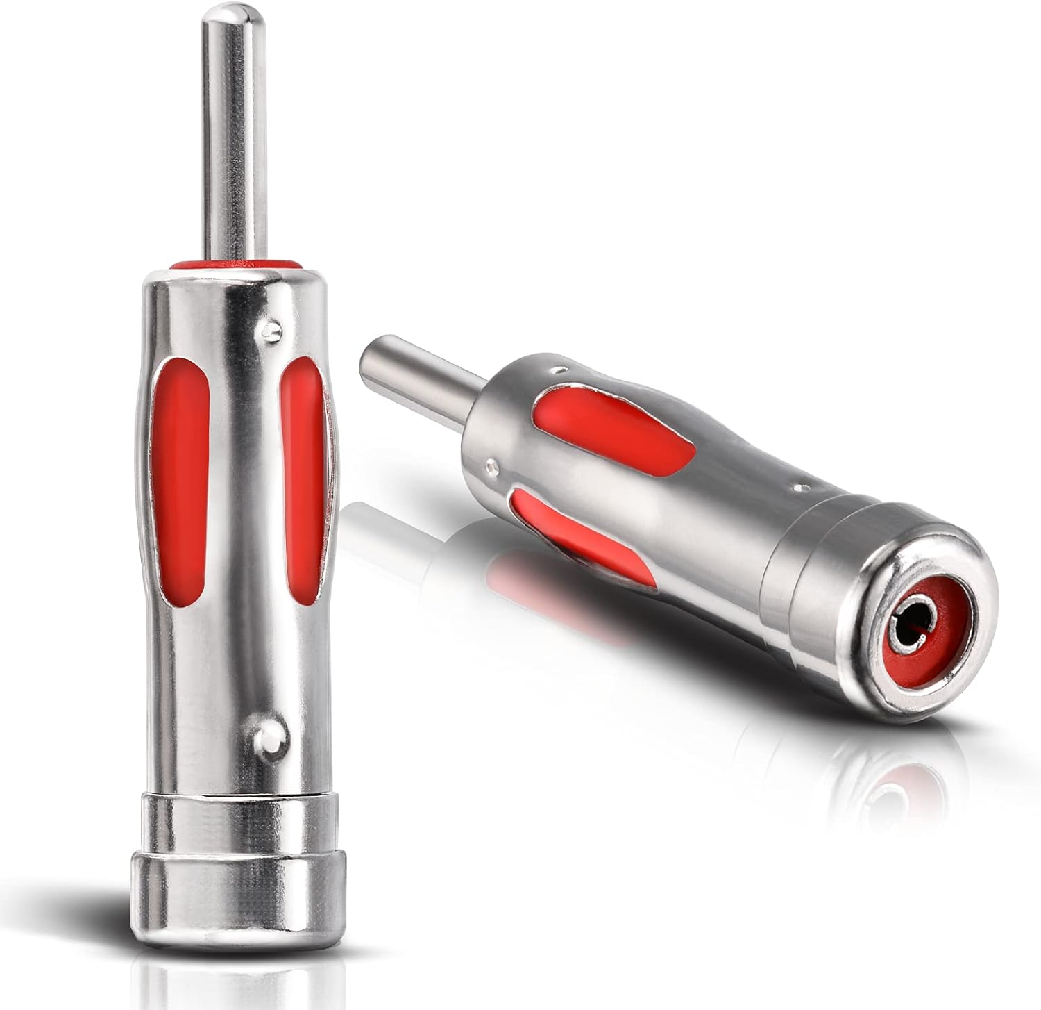 Eightwood DAB Antenne Adapter Kupplung ISO Handfunk Din Male auf ISO Buchse 2 Stücke für Autoradio Antenne DAB+ AM/FM MEHRWEG