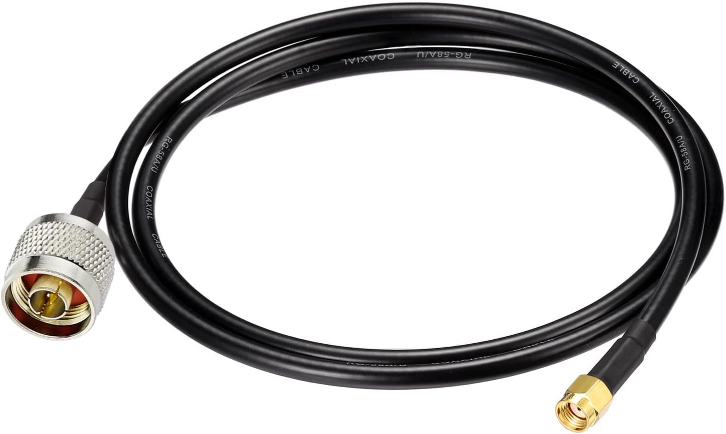 Eightwood RP-SMA Male with Female Pin to N Type Male Plug RG58 Coax Cable 3 feet