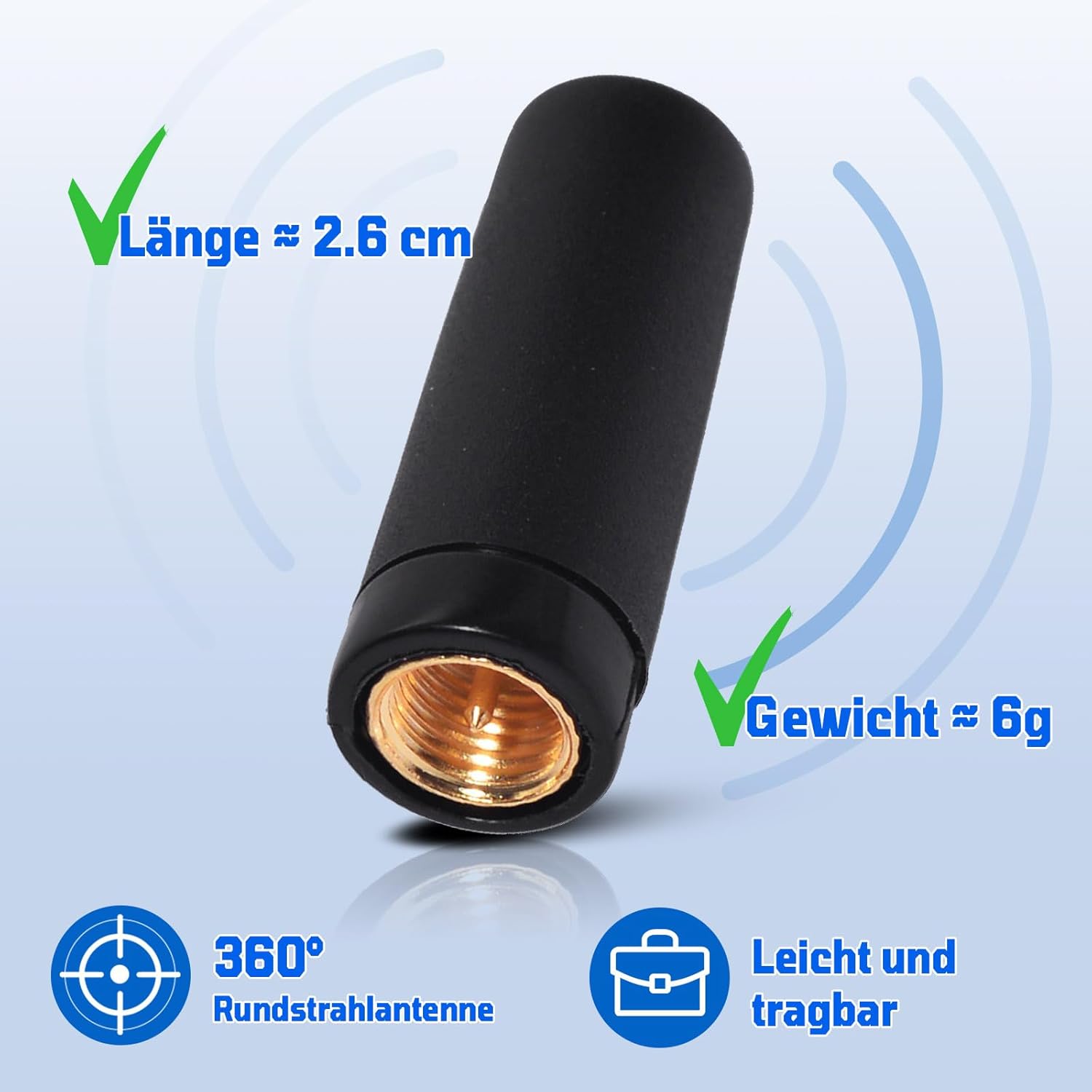 Eightwood WiFi Antenne 2.4ghz Antenna MIMO WLAN Antenne SMA Antenne Für WiFi Router Kamera PC Mainboard Bluetooth FPV Camera Monitor ZigBee usw.