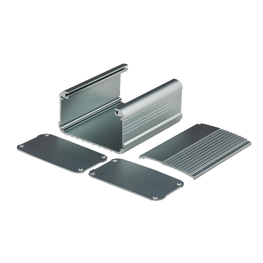 Eightwood Aluminum Project Enclosure Box Electronic Case for PCB Circuit Board DIY- 4.32 x 3.74 x 2.17 inch (L*W*H) Built-in Slot Extrusion Box