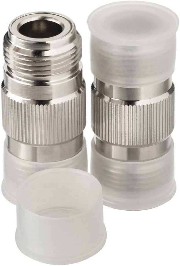 Eightwood 2pcs N Type Adapter N Female to N Female Barrel RF Coax Connector Coupler 50ohm for Ham Radio Antenna WiFi Antenna Router