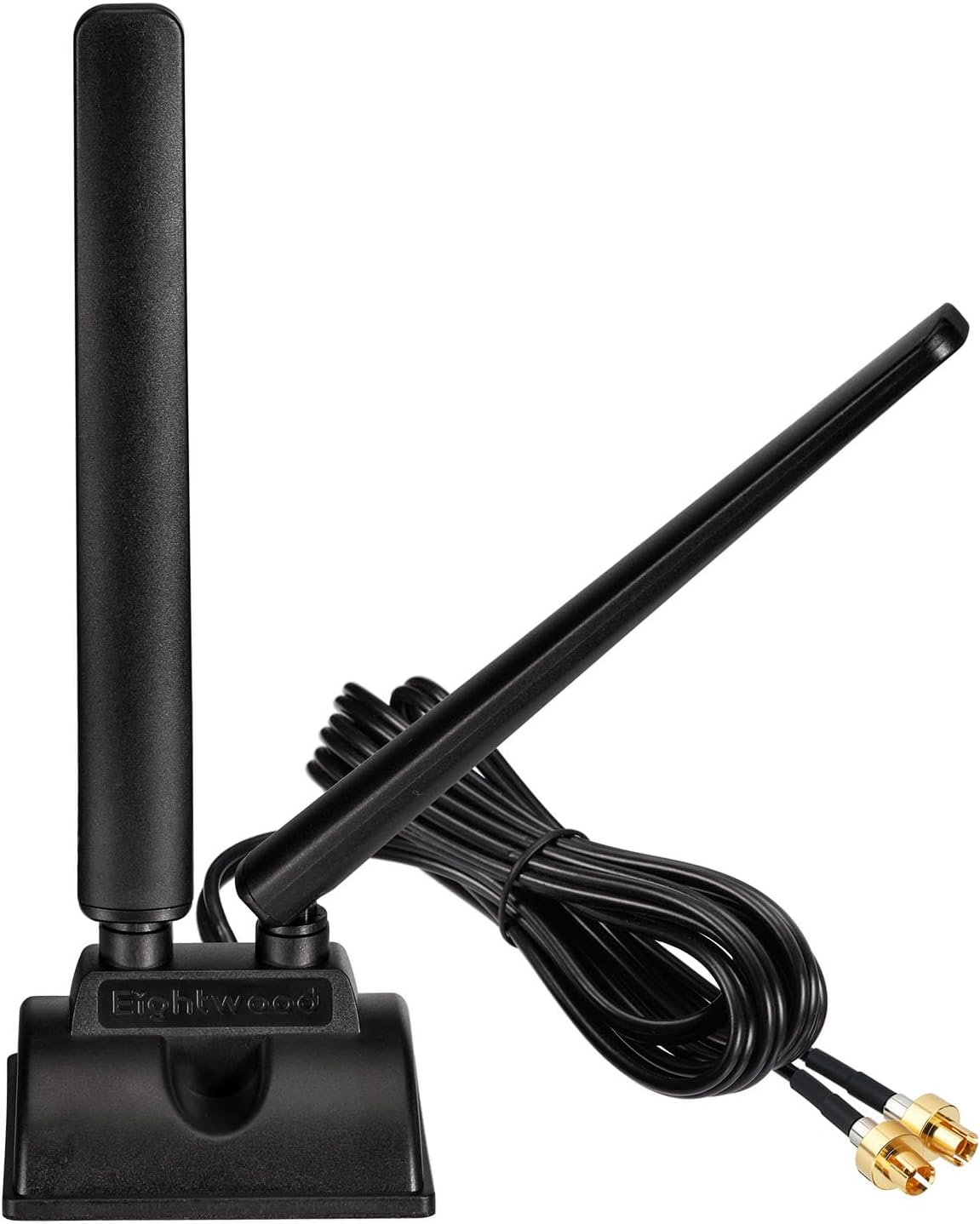 Eightwood Tri-Band WiFi 7 Motherboard Antenna for ASUS Desktop PC, Magnetic Base with 6.5ft Cable and Push-On Connector, Compatible with ROG Strix, TUF Gaming, ProArt, Prime Motherboards