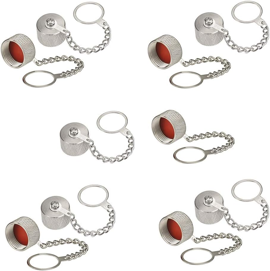 Eightwood 10pcs Protective Cover Dust Cap with Chain for N Female Connector, SO239 Connector