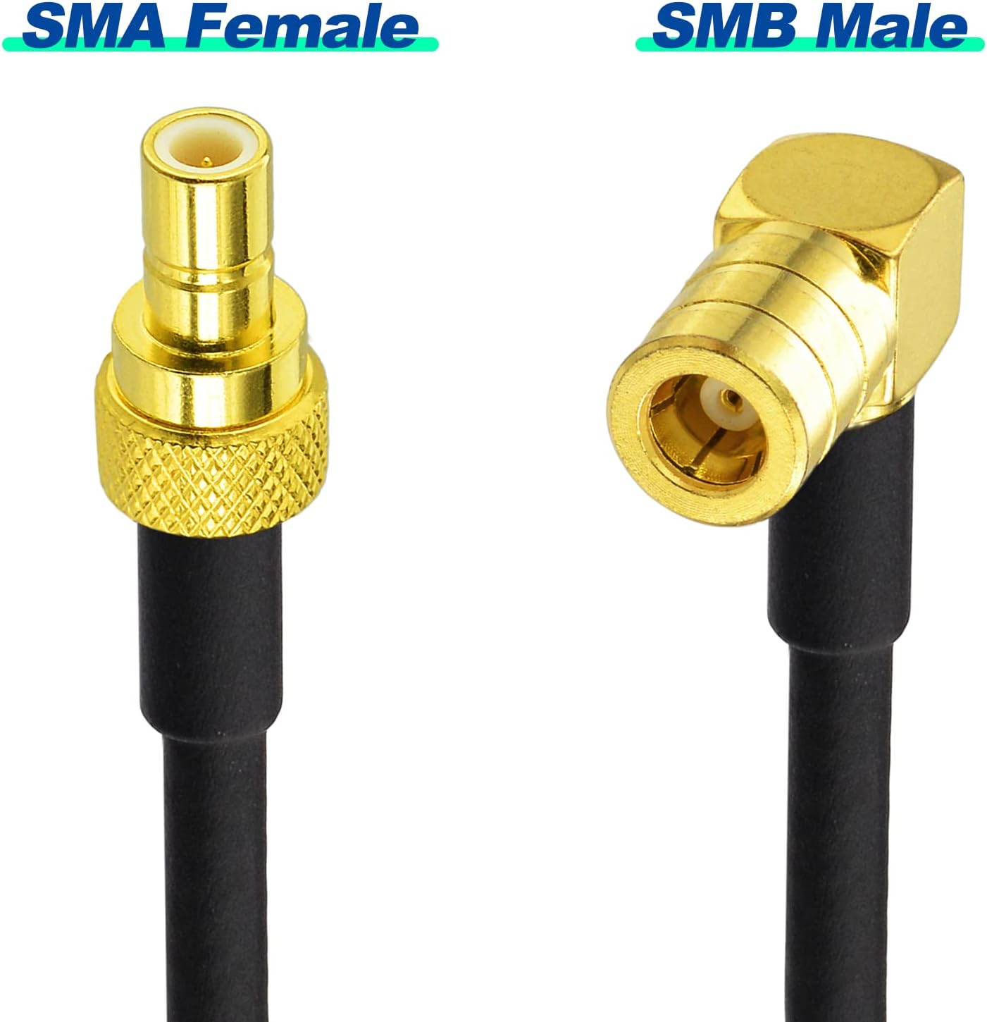 Eightwood DAB+ Antenna Adapter SMB Cable Car Radio SMB Female to SMB Plug RG174 8.2ft 250 cm DAB Antenna SMB Extension for TechniSat Pioneer Sony Alpine Multi-Way