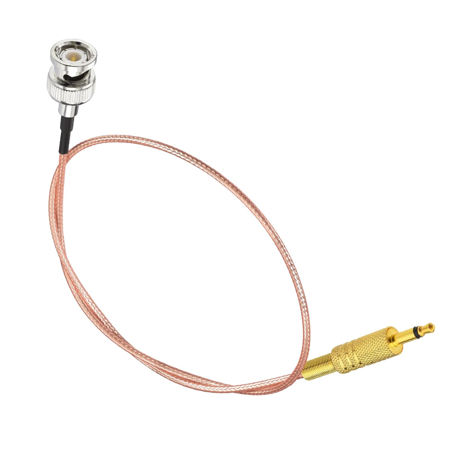 Eightwood BNC Male to 3.5mm 1/8” Mono TS Male Plug Stereo Adapter Coaxial Power Audio Cable 1.6 Feet