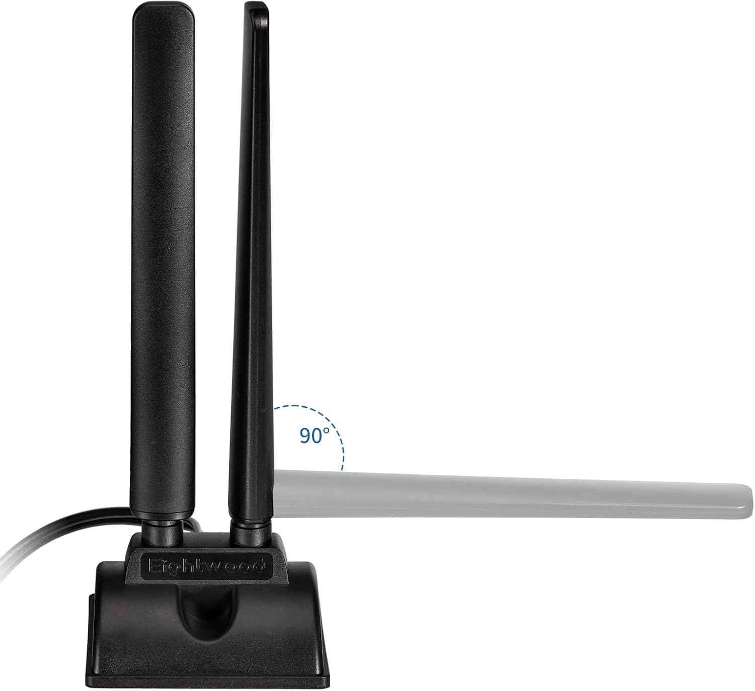 Eightwood WiFi 6E Antenne WLAN Signal Verstärker Tri-Band Magnetic Base mit RP-SMA 200 cm Verlängerungskabel für Wi-Fi Karten PCI Karte PC Bluetooth Mainboard WiFi 6 Router