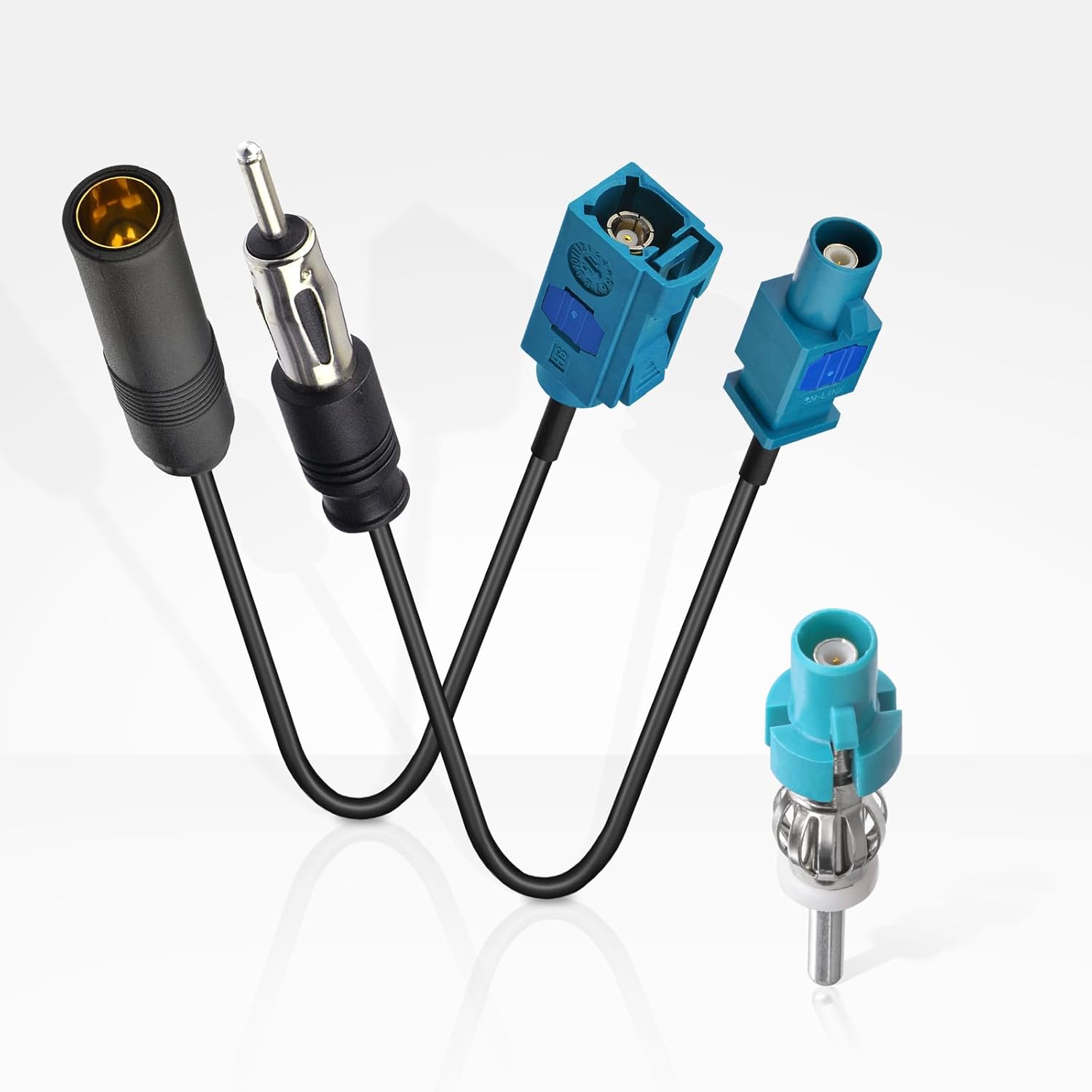 Eightwood Autoradio Antenne Kabel Fakra Z Stecker auf Motorola DIN Stecker Fakra Z Buchse auf Motorola DIN Buchse Kabel Adapter Universal Fahrzeug Konverter Connect Auto Audio Head Unit Radio Antenne