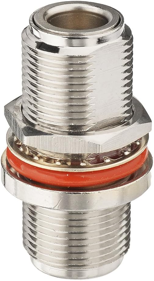 Eightwood 2pcs N Female to N Female Bulkhead Connector RF Coaxial Adapter