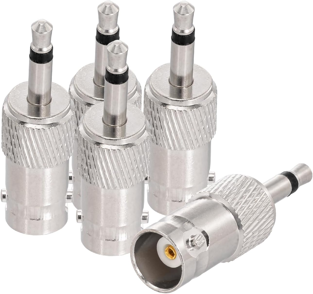Eightwood 3.5MM auf BNC Buchse Adapter BNC Buchse auf 1/8" TS Stecker für Antenne, Radio, CCTV, DVR Kamera und mehr (5 Stück)
