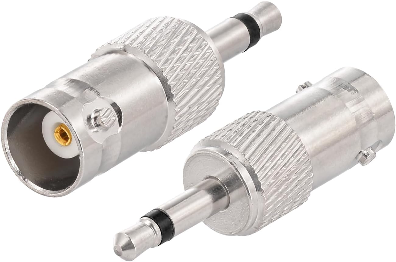 Eightwood 3.5MM auf BNC Buchse Adapter BNC Buchse auf 1/8" TS Stecker für Antenne, Radio, CCTV, DVR Kamera und mehr (5 Stück)