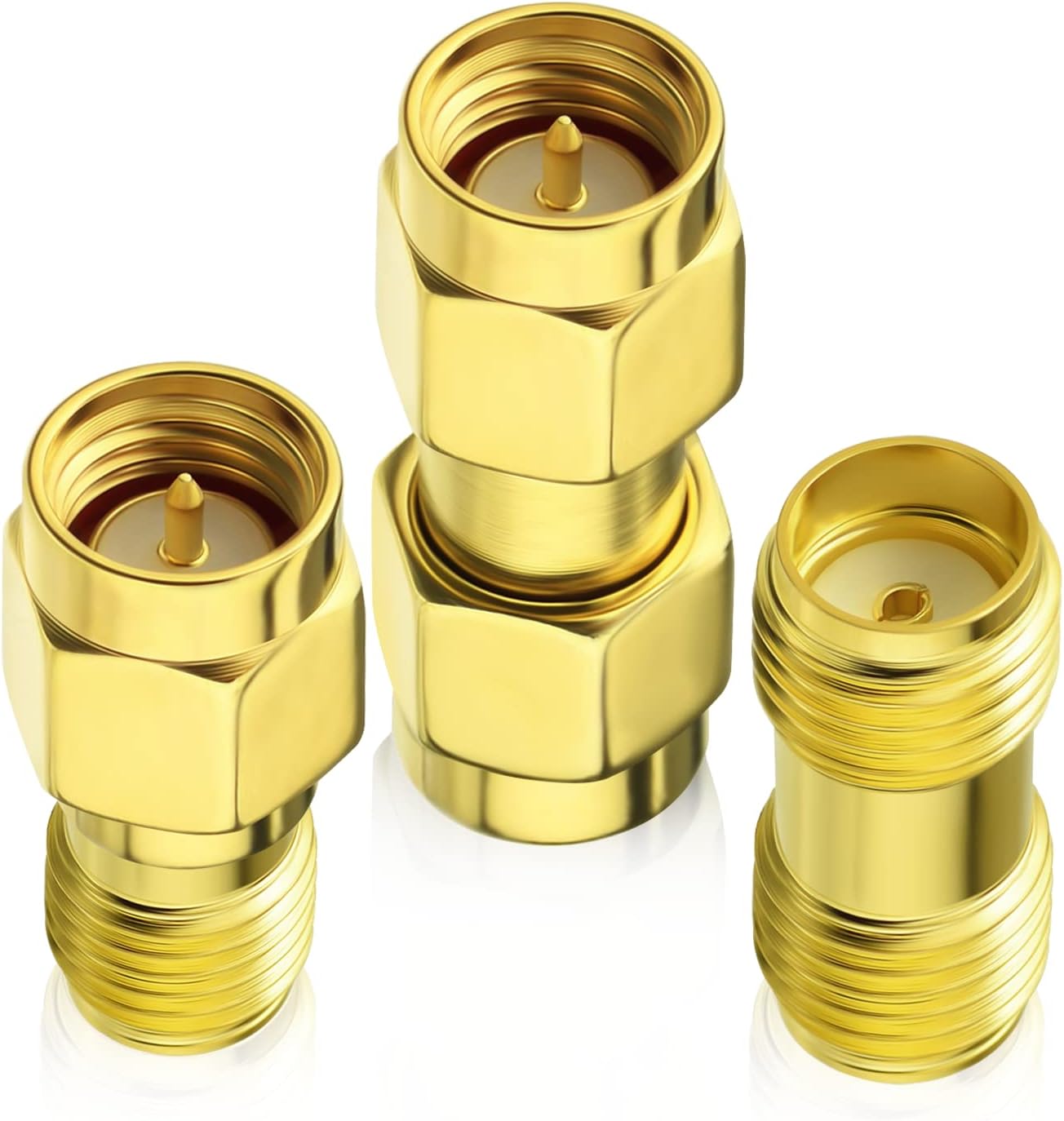 Eightwood SMA Adapter SMA Stecker SMA Buchse 3 Stücke für CCU3 Hsdpa Huawei 2G 3G 4G LTE Antenne UMTS Mobile Broadband MEHRWEG