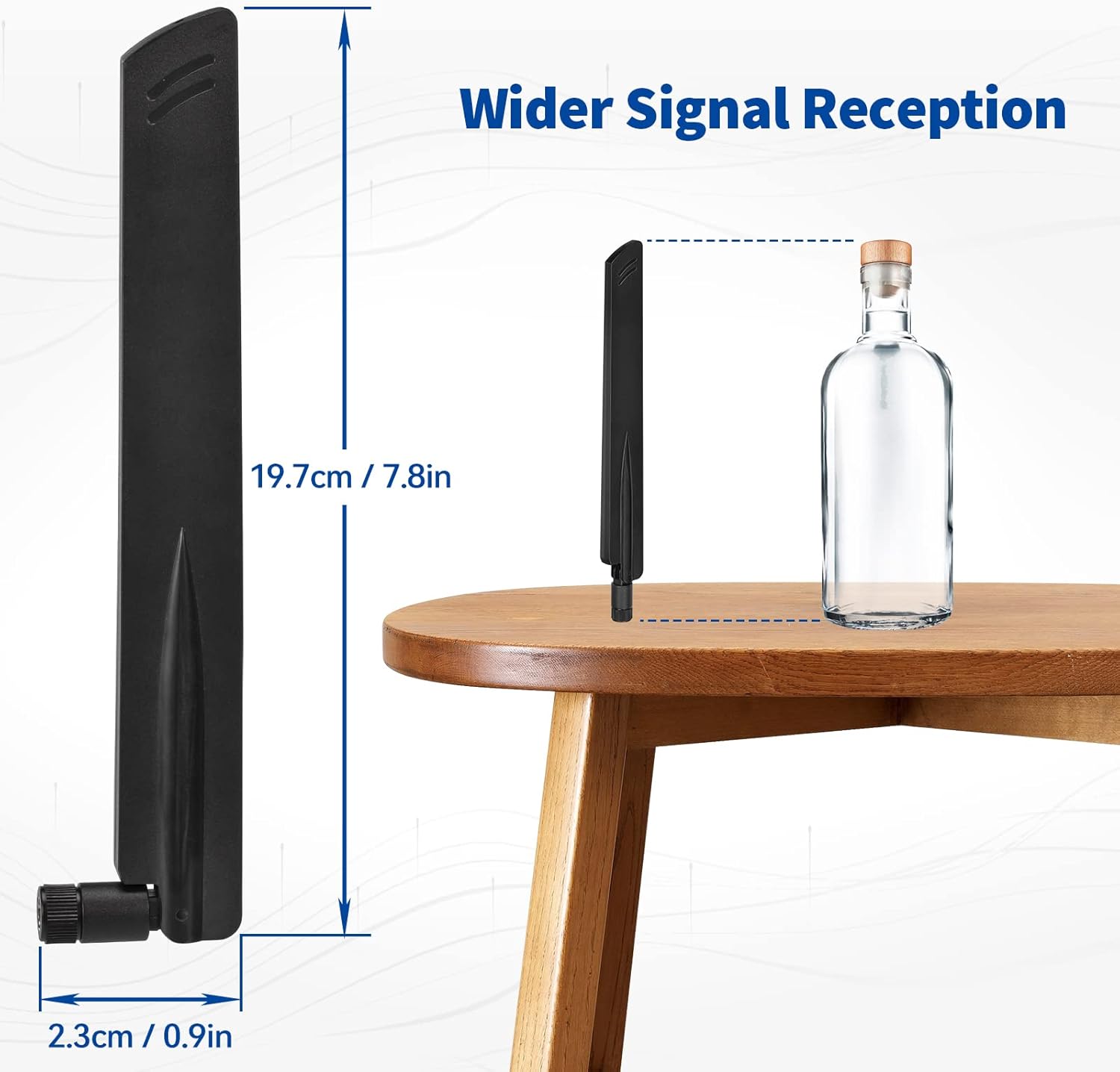 Eightwood High-Gain WiFi Antenne WiFi 6E Antenne Tri-Band WLAN Antenne 4dBi RP-SMA Antenne für WLAN Karten PCI Karte PC Desktop Laptop Netzwerk Router Access Points