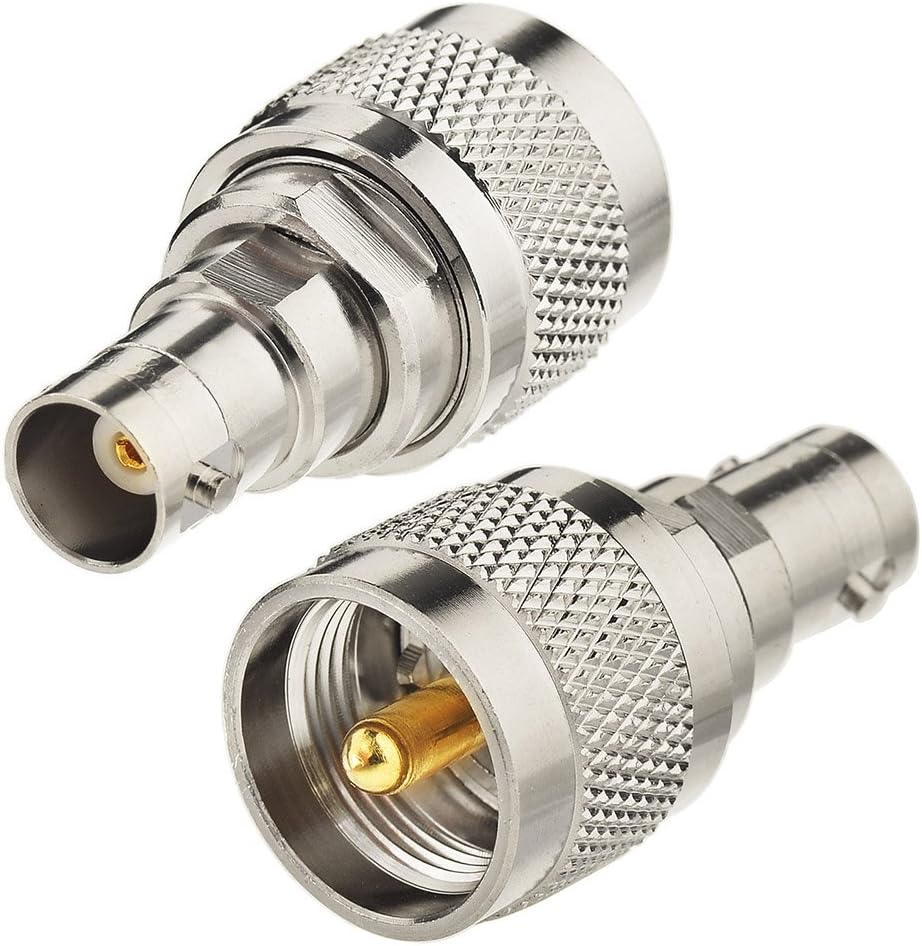 Eightwood BNC Female auf UHF Male Pl Stecker Walkie Talkie Handheld Radio Antenne Adapter 2 Stücke für Ham Radio CB Funk MEHRWEG