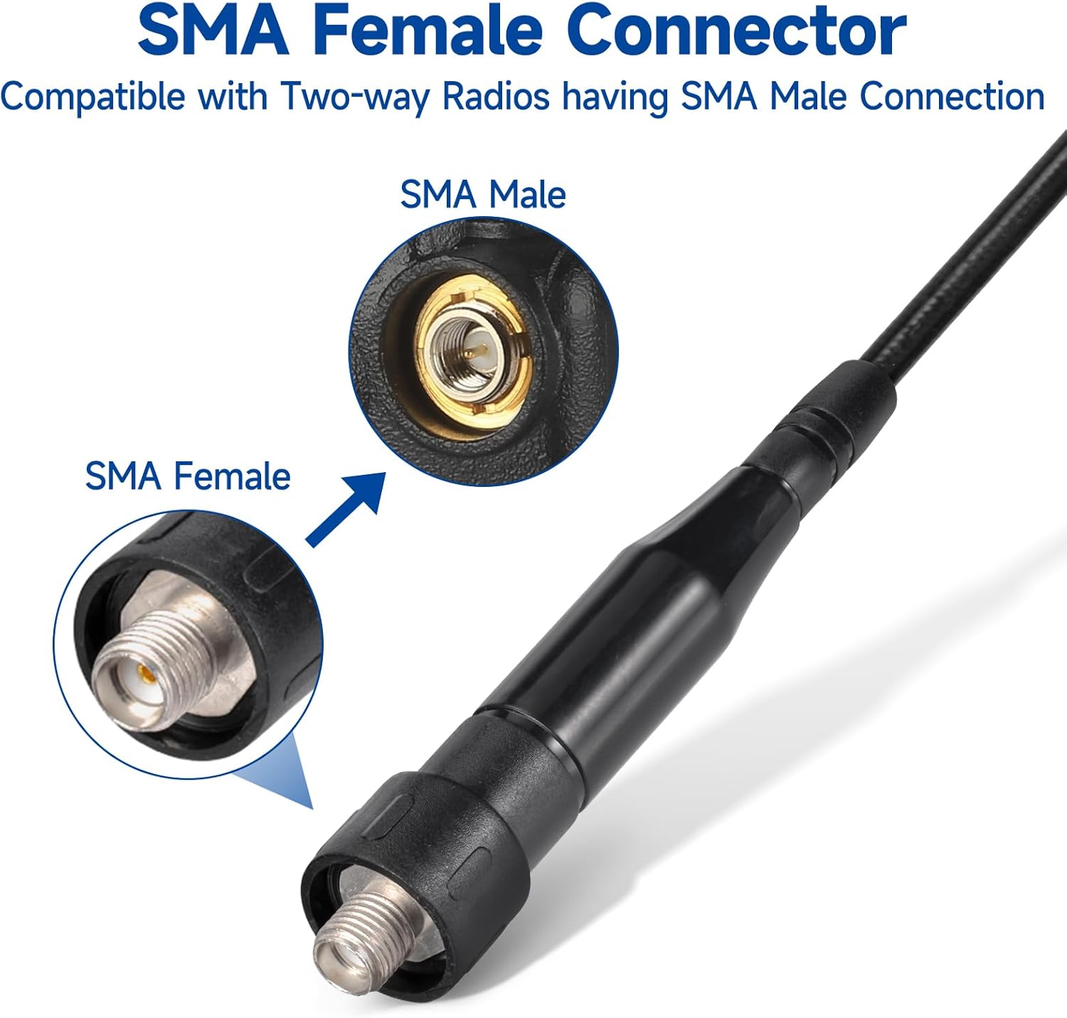 Eightwood Dual Band VHF UHF Ham Radio Antenne 136-174MHz/400-470MHz Zwei-Wege Radio Antenne benutzt für Ham Radios Baofeng UV-82 UV-5R HYT Walkie Talkie