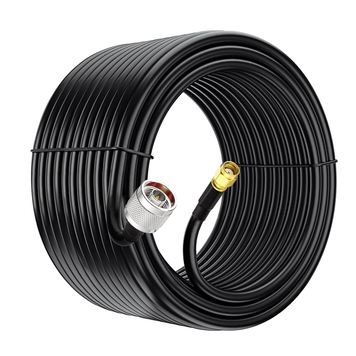 Eightwood WiFi Antenna Extension Cable 20ft N Male to RP-SMA Male KSR240 Low Loss Cable for Outdoor Yagi WiFi Antenna,WiFi Router,Helium Hotspot Miner, Lora Antenna, Lightning Arrester