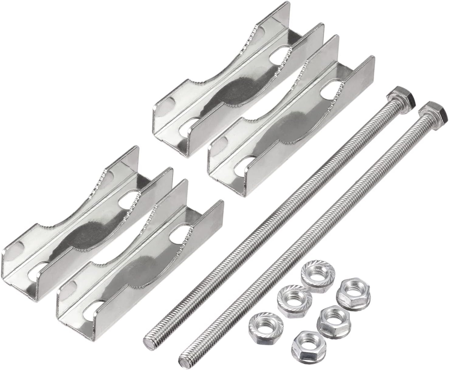 Eightwood Doppel Antenne Mast Klemme U Kiefer Block, für Mast zu Mast Montage (2 Set) U-Bolzen Montage Hardware für TV CB Schinken Antenne Angelruten Arasol Flaggen