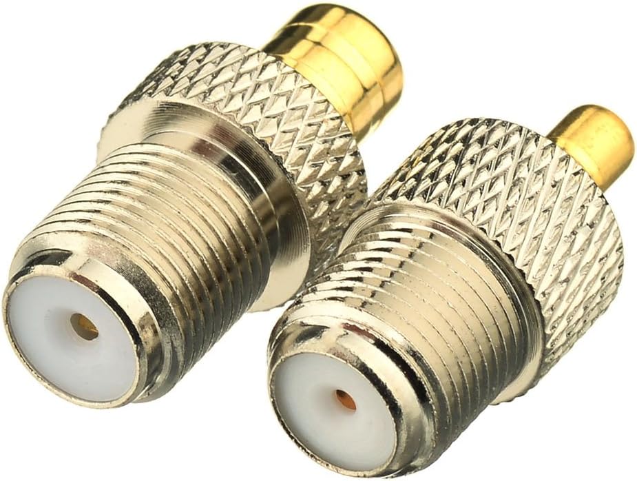 Eightwood SMB to F RG6 Coax Antenna Adapter Conversion kit 2pcs Compatible with Satellite Sirius XM Radio
