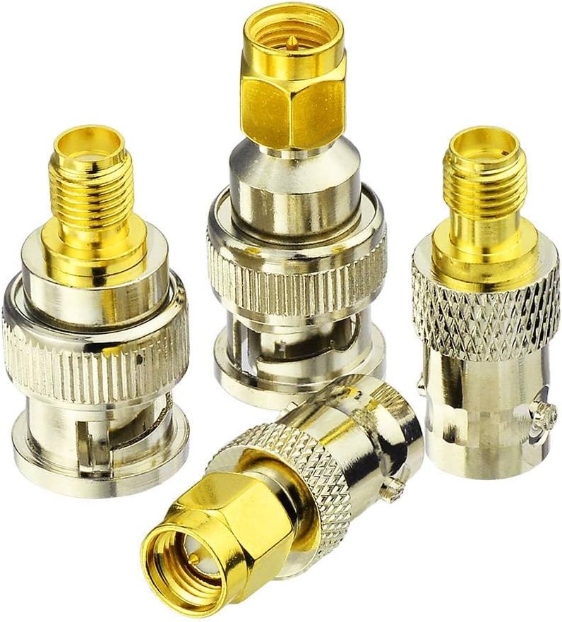 Eightwood Antenna Adapter Kit SMA to BNC 4 Type for Handheld Ham Radio PC LAN USB Raspberry Pi TYT Icom WiFi Antenna Multi-Way