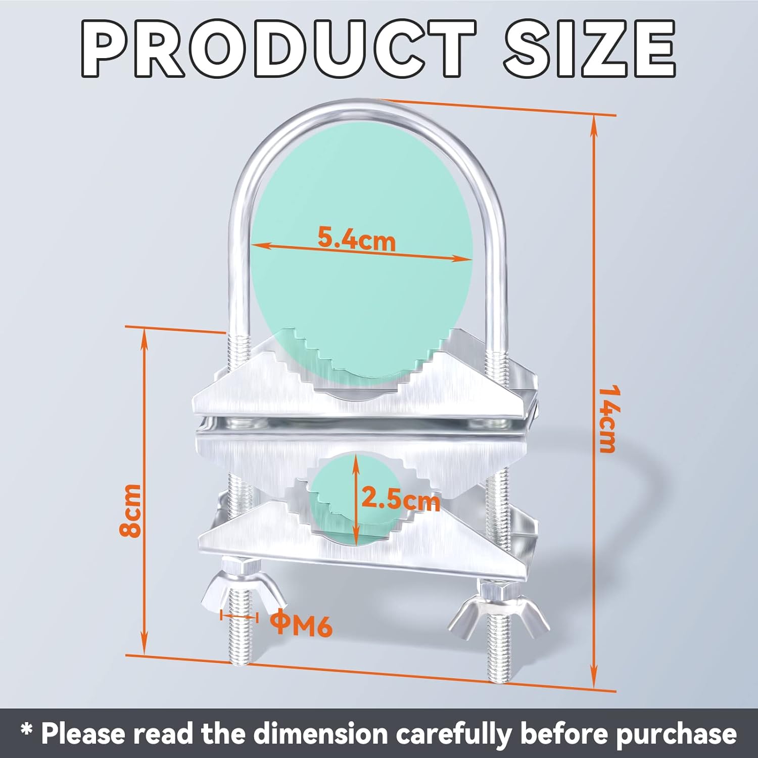 Eightwood Double Antenna Mast Clamp Heavy Duty Pole to Pole Mounting Kit V Jaw Block (2 Set) U-Bolt Mounting Hardware for TV CB Ham Antenna PFishing Rods arasols Flags