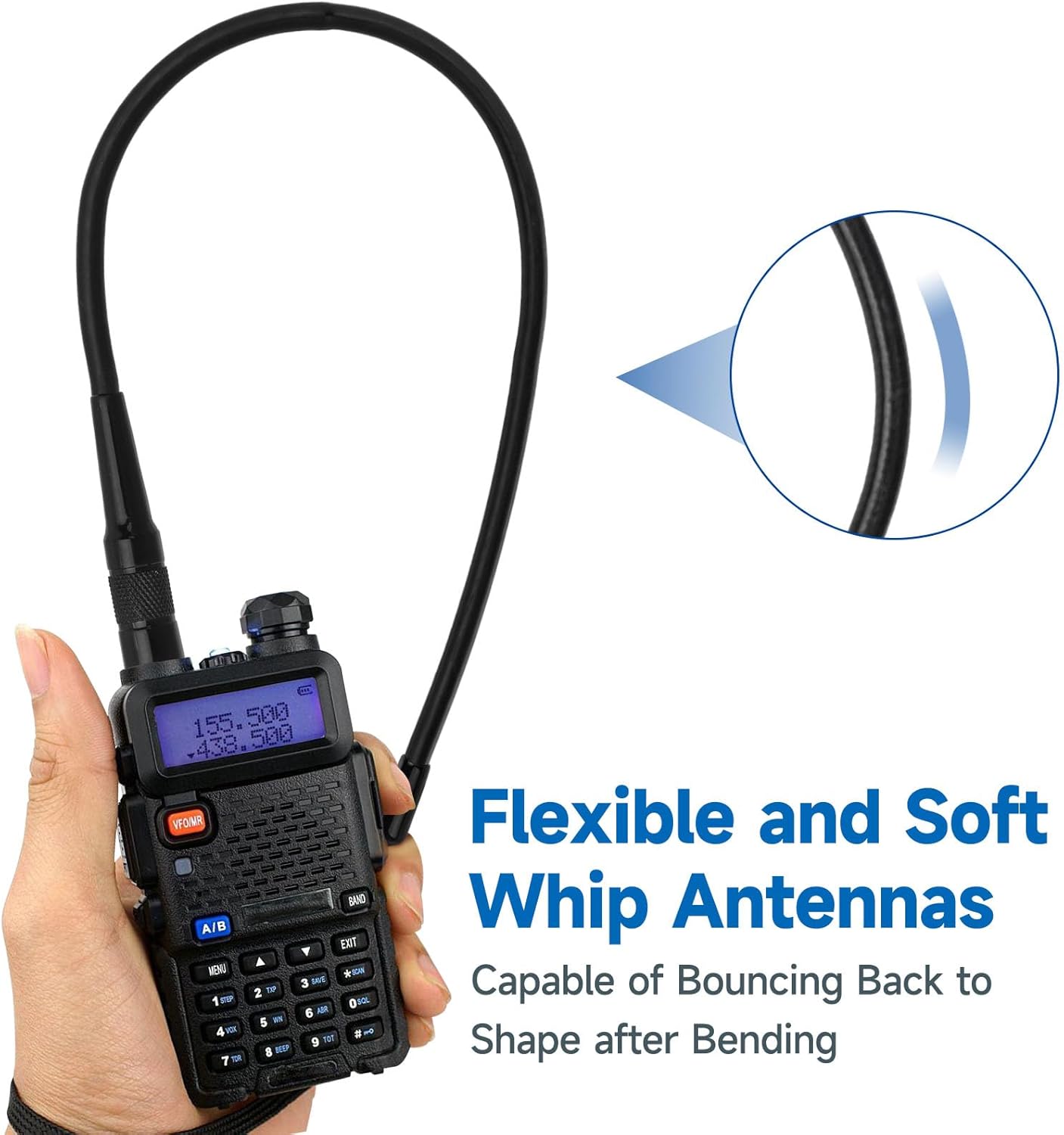 Eightwood Walkie Talkie Antenne Dual Band Radio Antenne Handheld Radioantenne Funkgerät Antenne SMA Two Way Radio Antenne für Ham Radio Baofeng UV-82 UV-5R RT5R RA79 Quansheng Kenwood