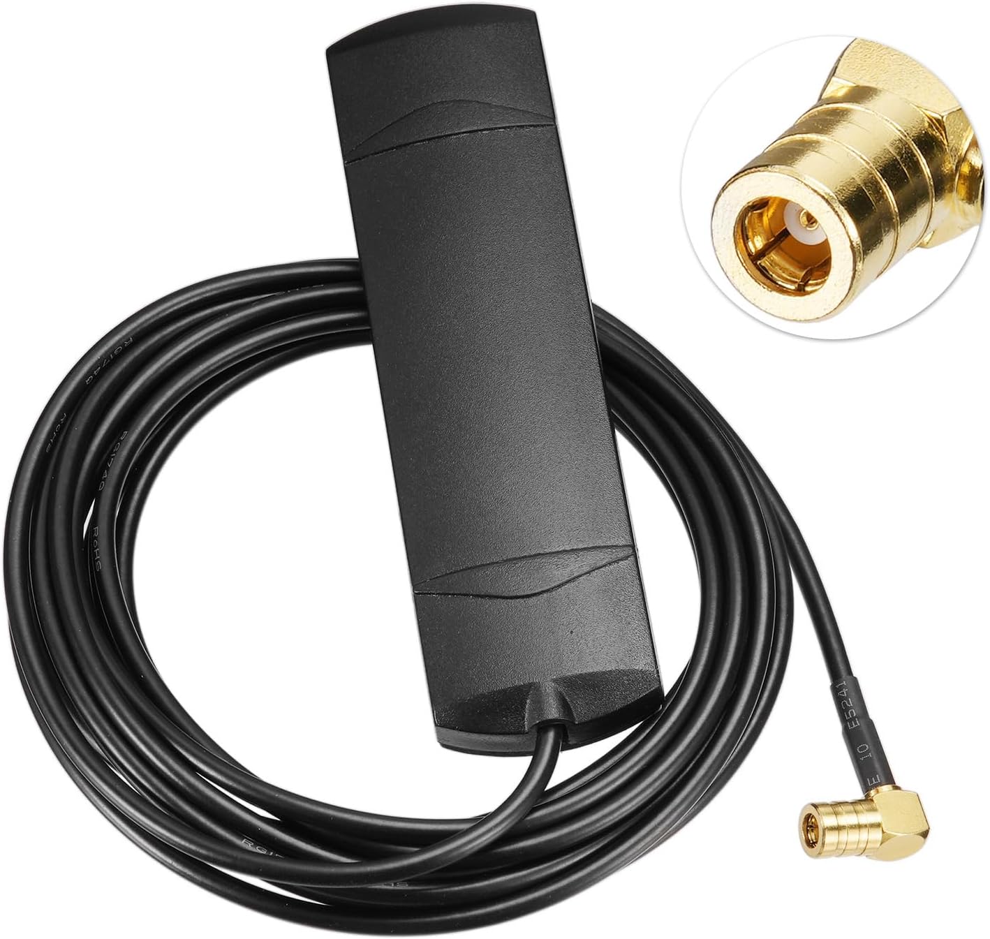 Eightwood DAB+ Auto FM AM Radio Windschutzscheiben Patch Antenne 17dbi + 3M DAB Antenne SMB Anschluss Kabel für Pioneer Alpine Clarion Digital Radio FM Tuner