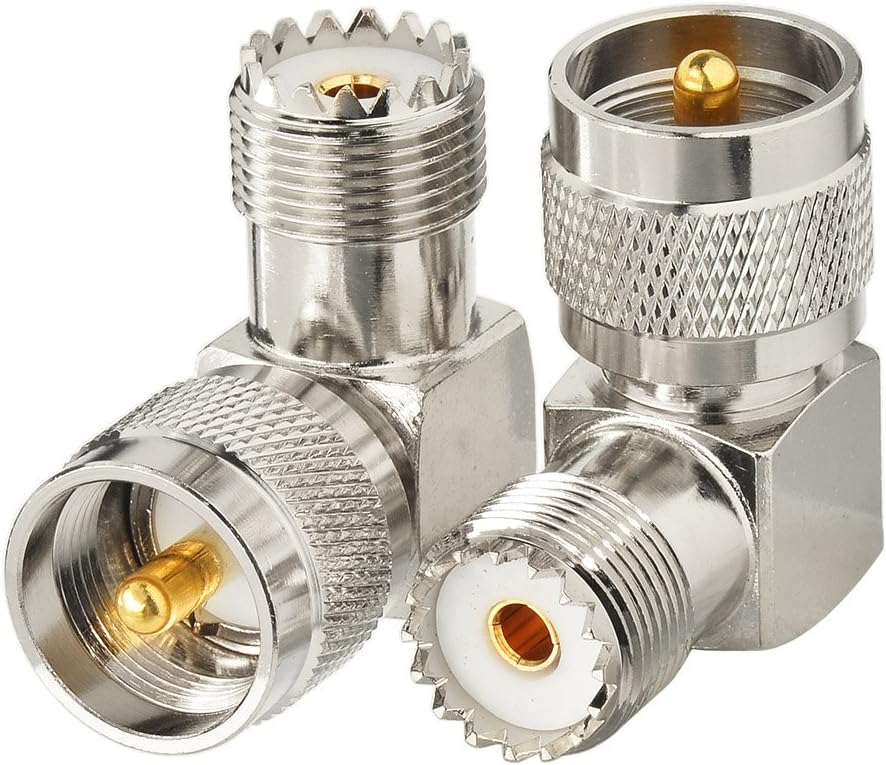 Eightwood Walkie Talkie Handheld Radio UHF Buchse SO-239 auf UHF Pl Stecker Antenne Adapter 2 Stücke für VHF Radio Ham Radio Baofeng Motorola Wouxun Icom Yaesu CB Funk MEHRWEG