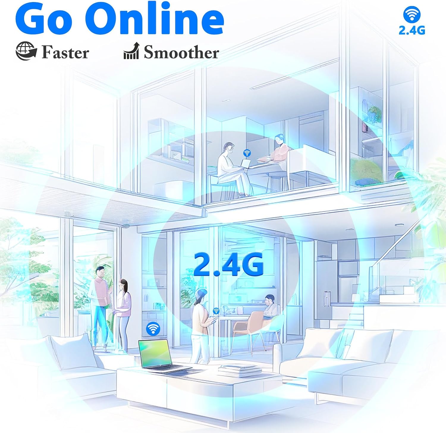 Eightwood WLAN Antenne 2.4G Antenne 12dBi Kipp-und-Schwenkbar RP SMA WLAN Antenne 2 Stücke für WiFi Card WLAN PCI Karten Wirelesse Router Bluetooth ZigBee MEHRWEG