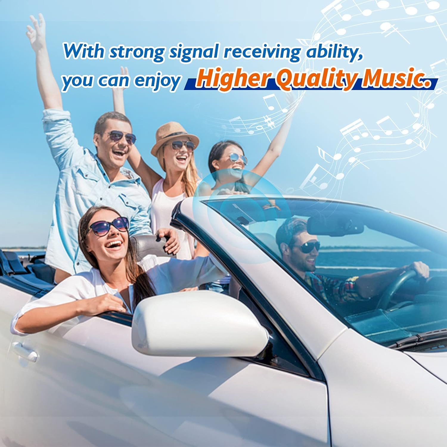 Eightwood DAB Antenne DAB Antenne Auto SMB Digtial DAB Autoradio Antenne mit 3 Meter DAB Scheibenantenne Glass Mount für Blaupunkt Pioneer Clarion Alpine MEHRWEG