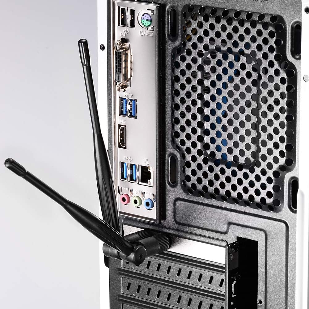 Eightwood 2.4GHz 5GHz 5.8GHz Dual Band WiFi Antenna 5dBi RP-SMA Antenna (2-Pack) for PC Desktop, WiFi Router, PCIe Network Card, USB Adapter, Wireless Range Extender, IP Camera