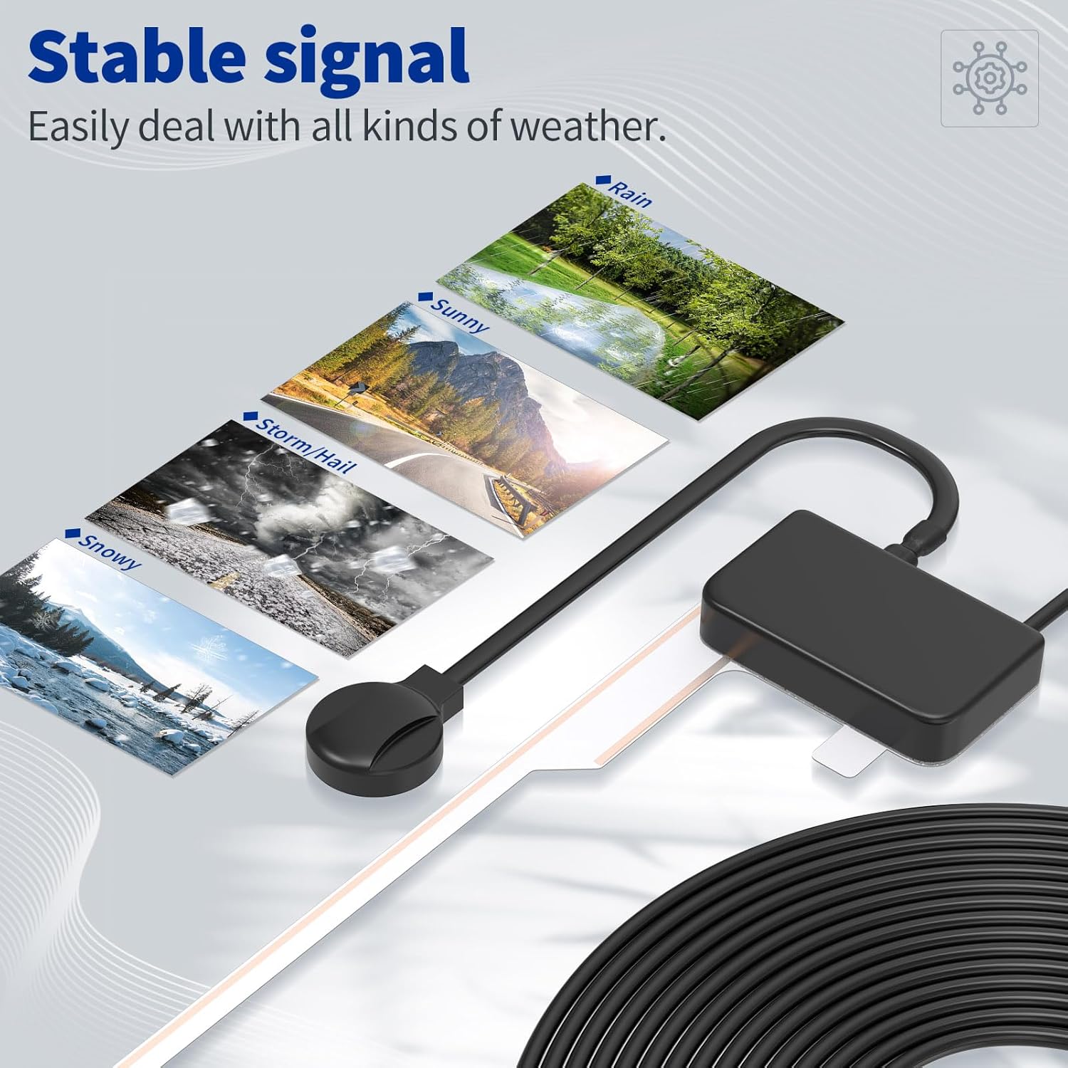 Eightwood DAB Antenne Auto FM AM SMB Digtial DAB Autoradio Antenne mit 3 Meter DAB Scheibenantenne Glass Mount für Blaupunkt Pioneer Clarion Alpine