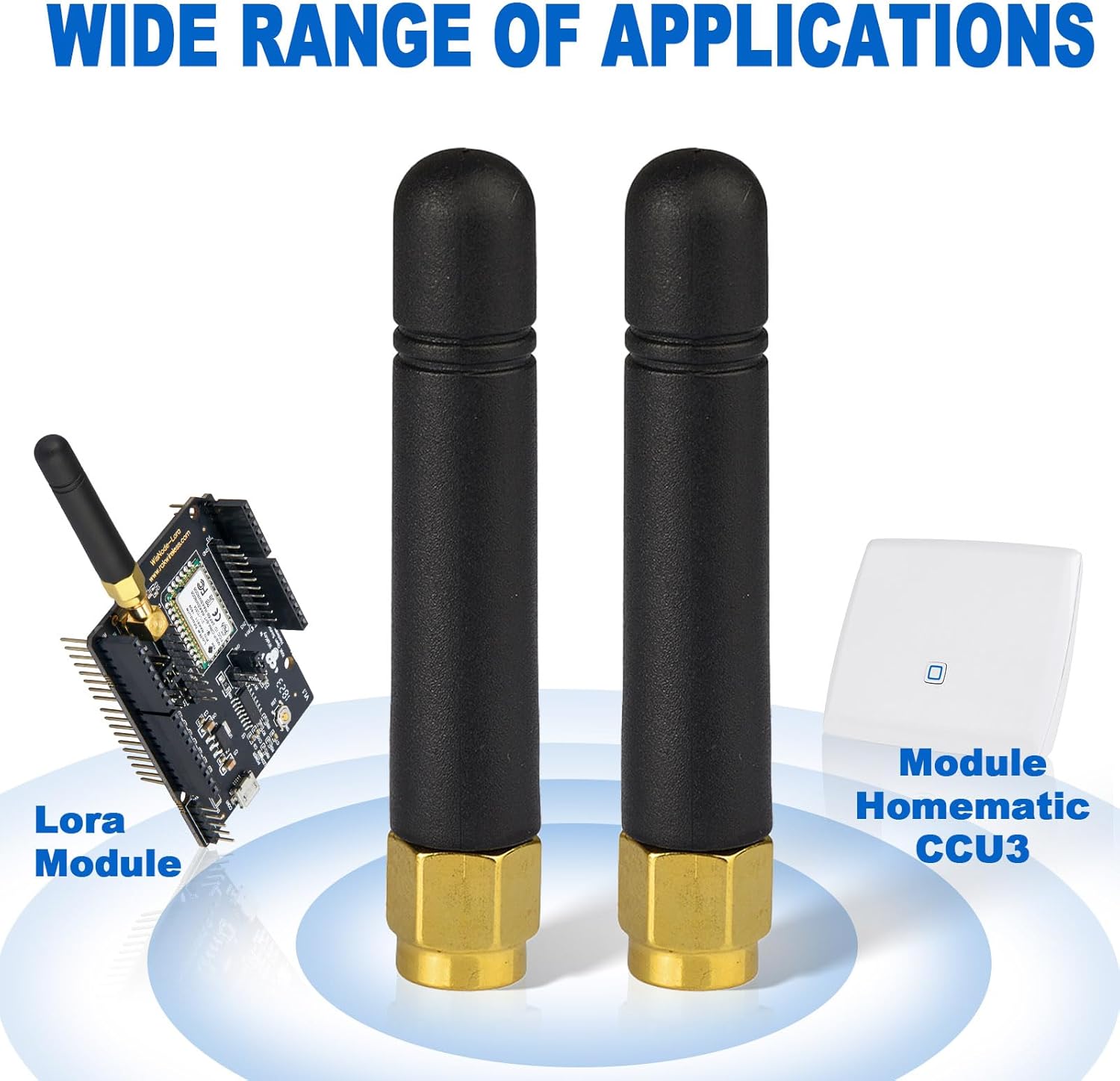 Eightwood GSM Daumen antenne 868MHz Antenne mit geradem SMA Stecker für Arduino SIM868 GSM GPRS GPS Modul usw.