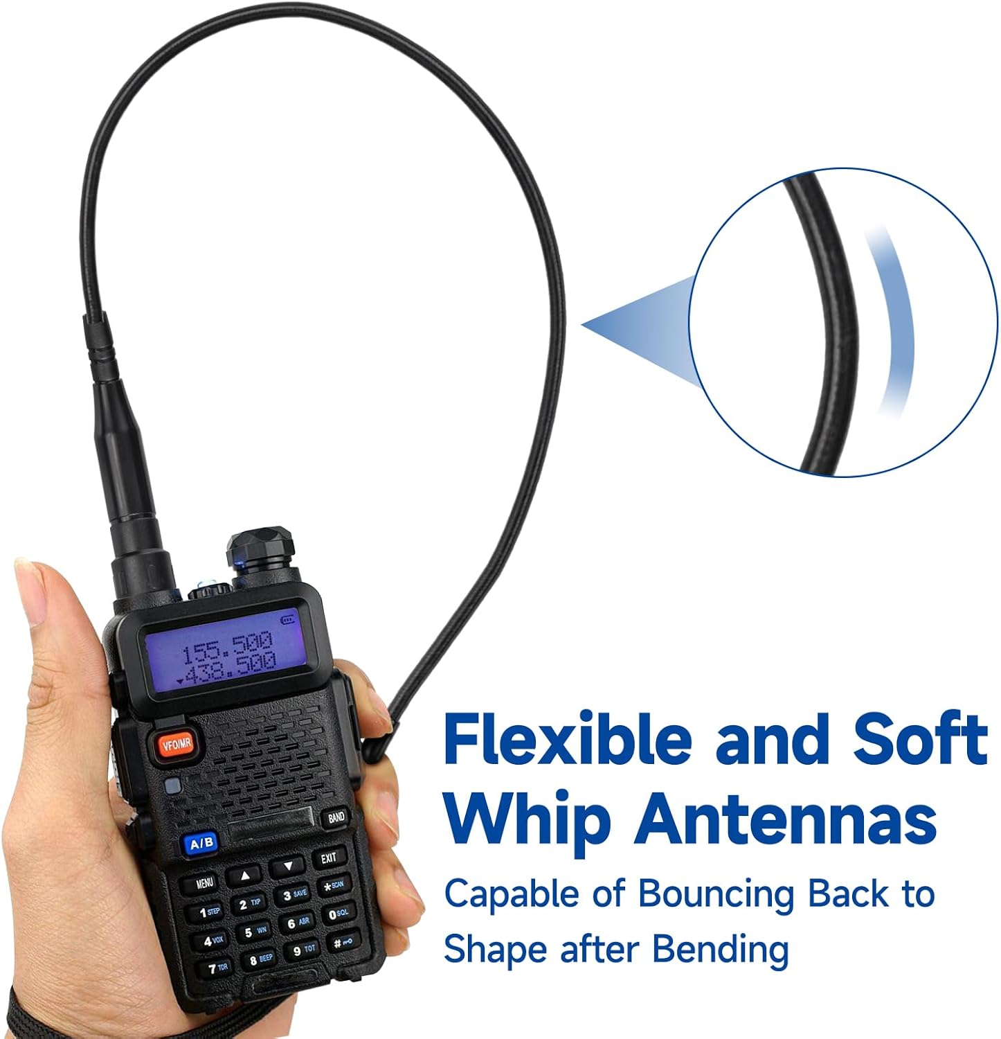 Eightwood Dual Band VHF UHF Ham Radio Antenne 136-174MHz/400-470MHz Zwei-Wege Radio Antenne benutzt für Ham Radios Baofeng UV-82 UV-5R HYT Walkie Talkie