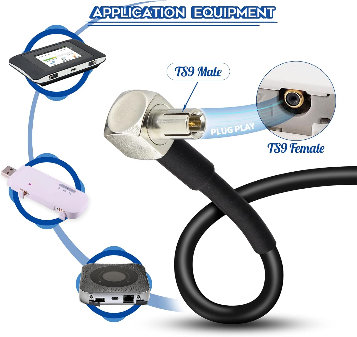 Eightwood 4G LTE Antenne Adapter SMA Adapter auf TS9 Rechter Winkel Stecker Pigtail Kabel RG174 6inch 15cm 2 Stücke für Netgear AC785 Hsdpa Huawei 2G 3G 4G LTE Antenne UMTS Mobile Broadband MEHRWEG