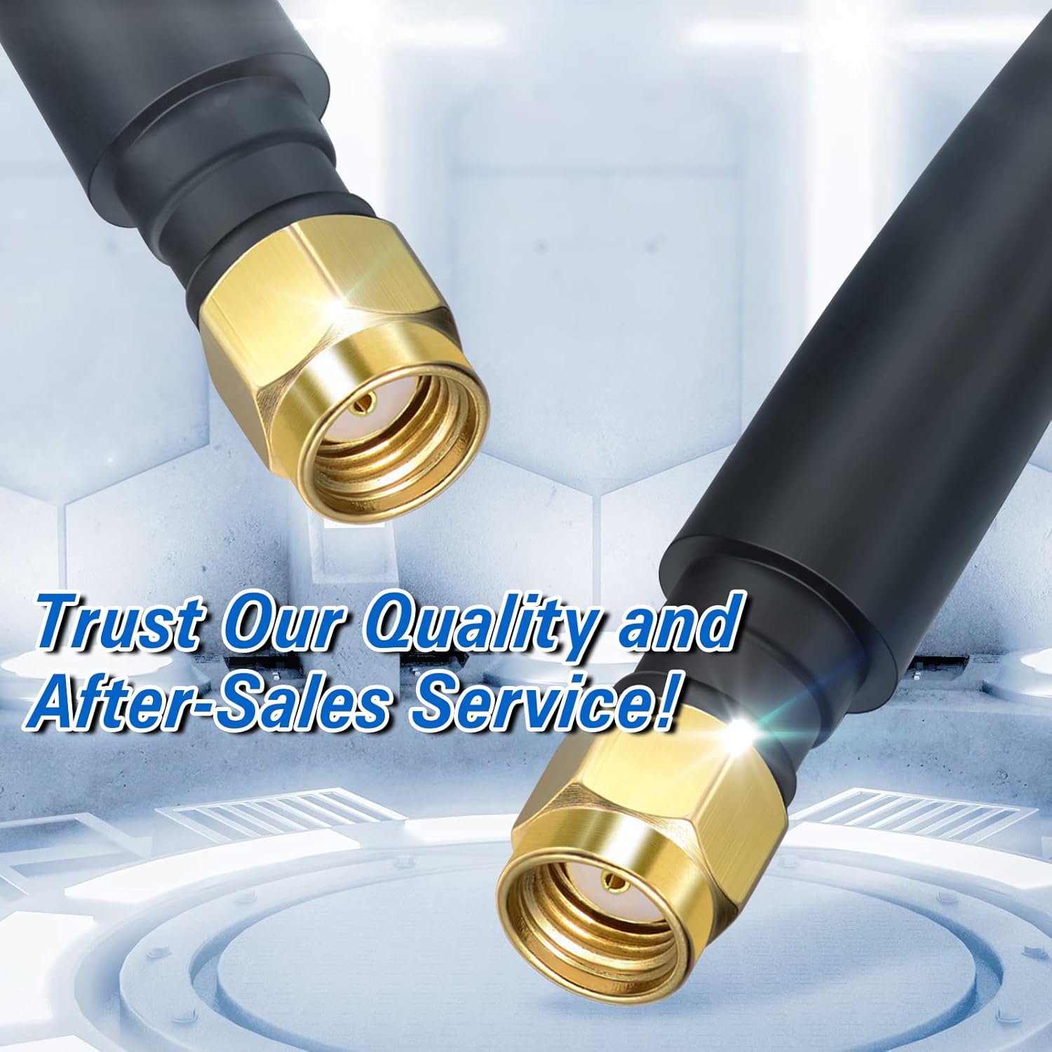 Eightwood WiFi-Antenne, Kleine 2,4 G/5 G RP SMA Antenne, Leichter Stecker, Omnidirektional, Anwendbar auf Computer USB WLAN FPV Adapter