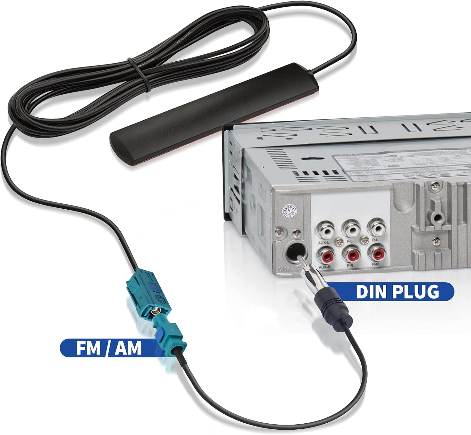 Eightwood Autoradio Antenne Kabel Fakra Z Stecker auf Motorola DIN Stecker Fakra Z Buchse auf Motorola DIN Buchse Kabel Adapter Universal Fahrzeug Konverter Connect Auto Audio Head Unit Radio Antenne