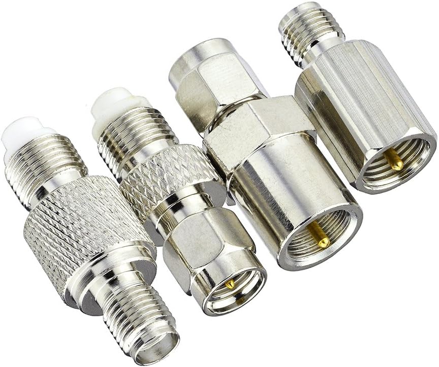 Eightwood 4G LTE Antenneadapter SMA Adapter FME auf SMA 4 Kit für 4G LTE Antenne 4G DTV WiFi Router Mobiler Hotspot Handy-Booster-System Auto Radio DAB Antenne MEHRWEG