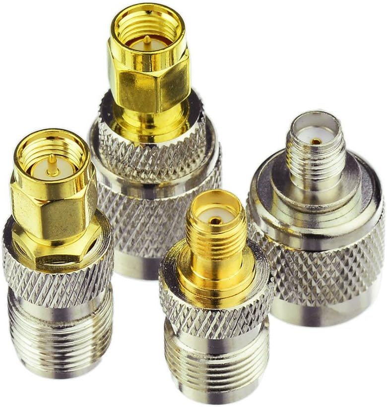 Eightwood Antennenadapter Kit SMA auf TNC 4 Typ für 4G LTE Antenne Wirelesse WiFi Router Antenne WLAN LAN MEHRWEG