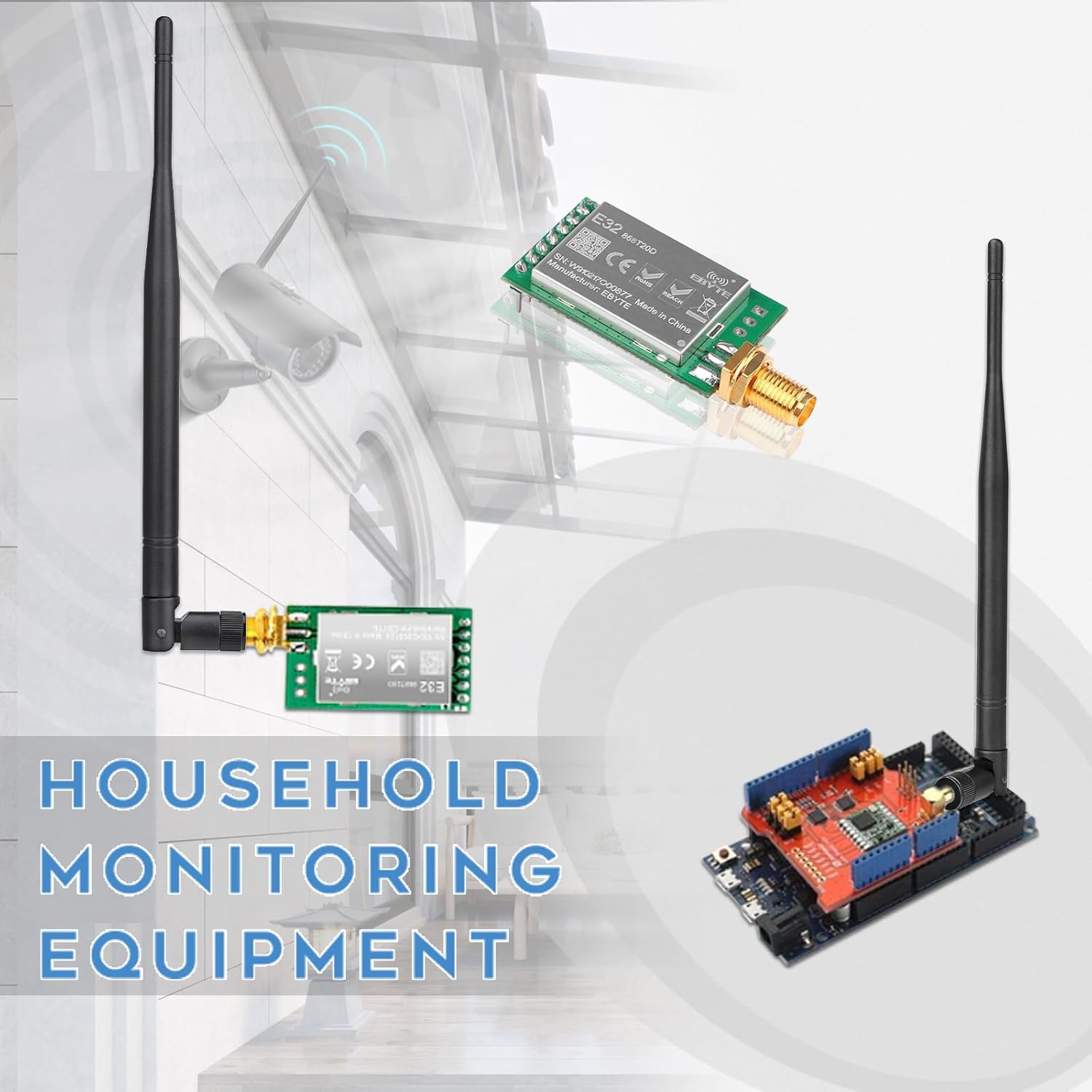 Eightwood 868 MHz Antenne RP-SMA Antenne Omni Directional 868 dedizierte Frequenzantenne Kipp und Schwenkbar antenne 2Pcs für Homematic CCU3 CCU2 Raspberry Pi HM MOD RPI PCB Bausatz Fibaro ELV